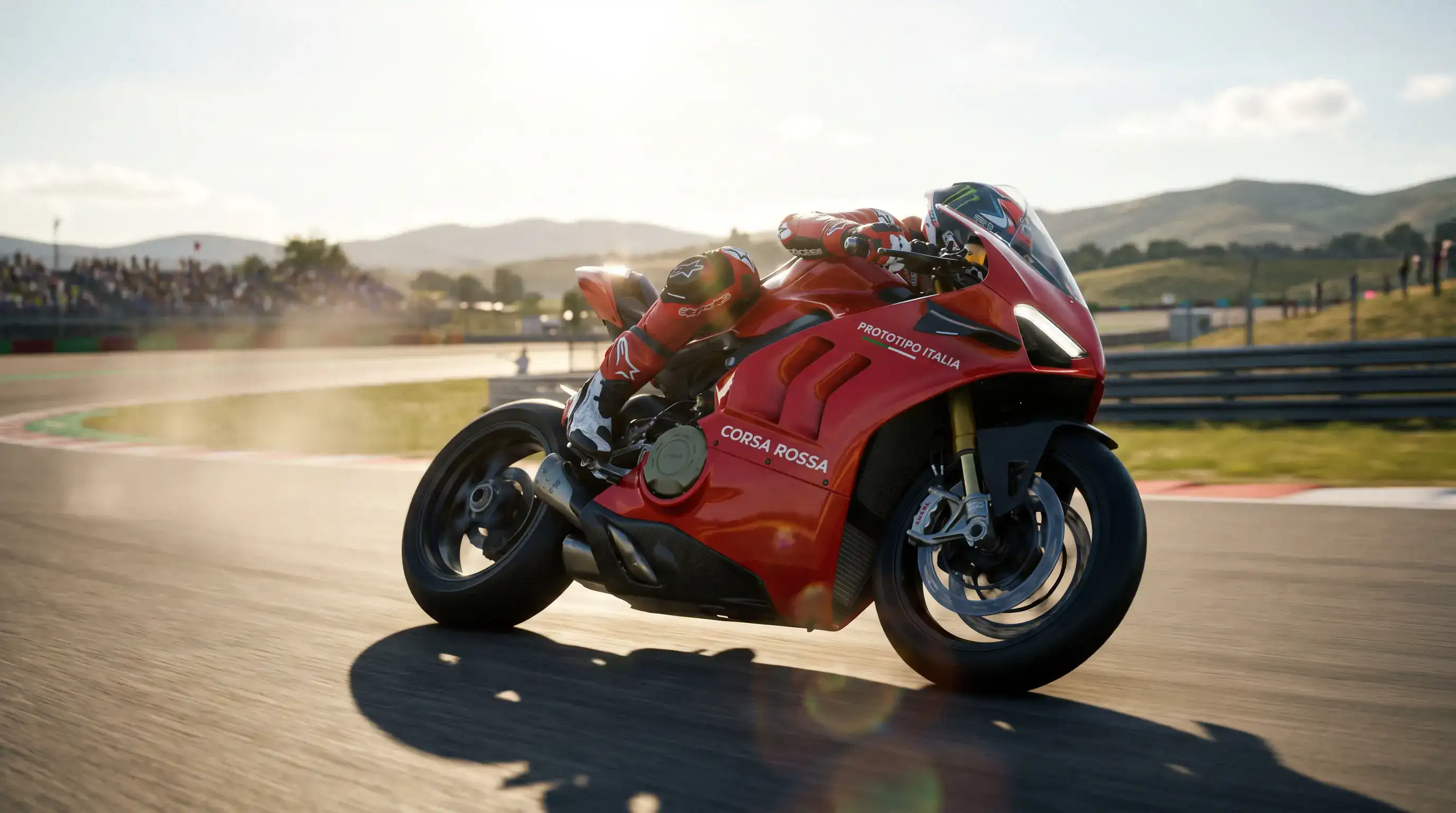 Ducati MotoGP ездач в състезателна активност