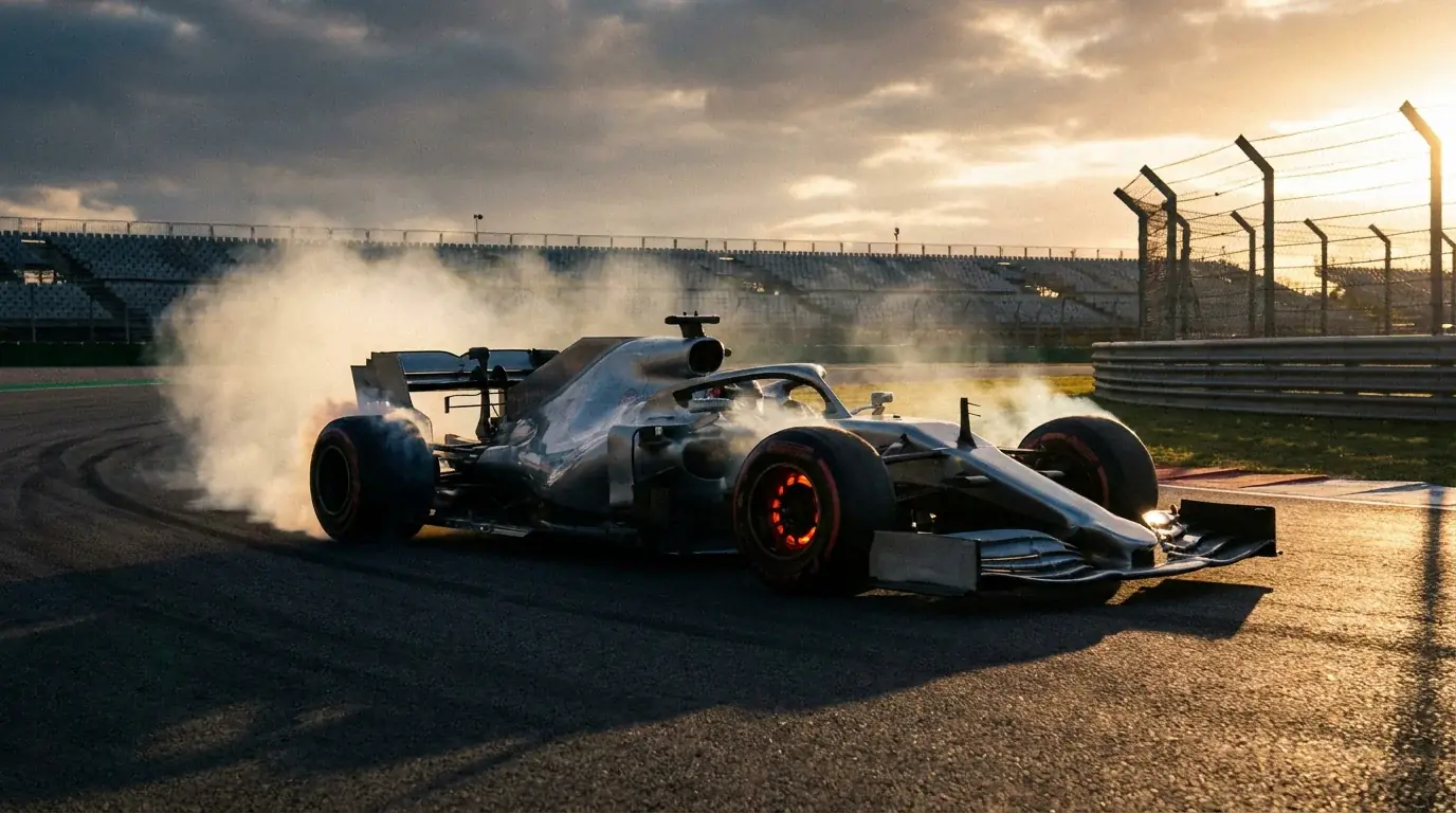 F1 пилот завършва финалния сектор в квалификация